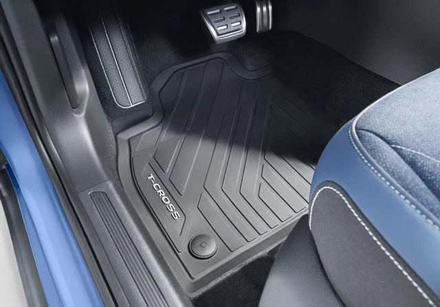 Tappetini Gomma Originali VW T4 7D Multivan 2 Pezzi Anteriori - Auto Per Tutte Le Stagioni, Nero, Universali Per Station Wagon