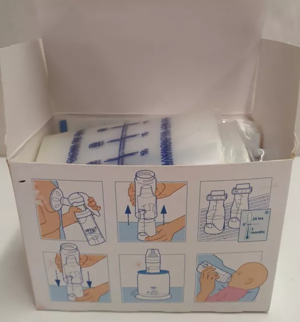 Avent Naturally Breast Milk Storage Kit MIB Contains 20 Bags Stickers 4 Holders 3