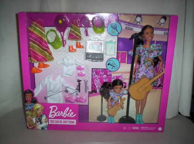 2020 Barbie You Can Be Anything Doll w/Chelsea MUSICIAN-DOCTOR-TENNIS PLAYER