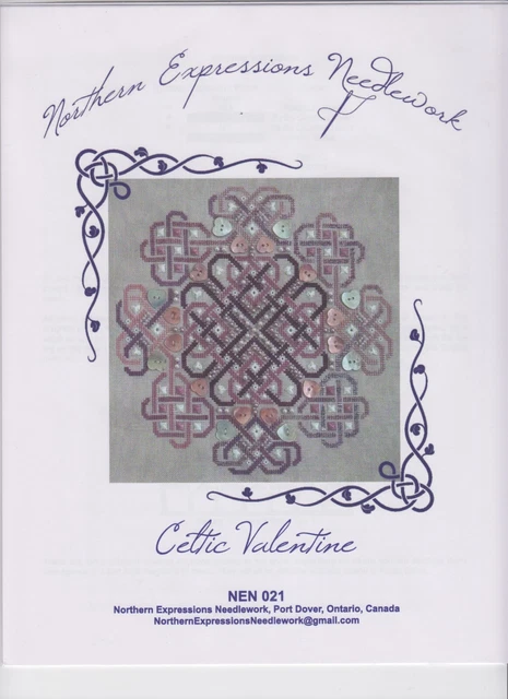 Northern Expressions Needlework Chart Celtic Valentine NEN 021