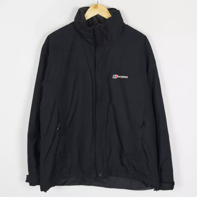 Berghaus Uomo Giacca Misura M Nero Poliestere Isolato Intera Zip Cappuccio s9925