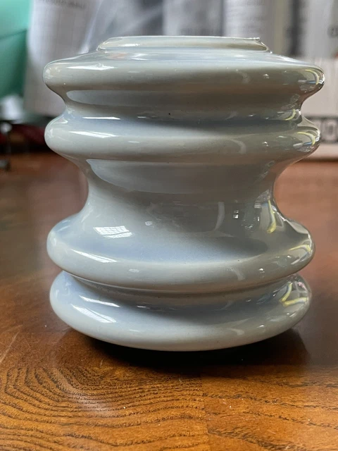 Vintage Gray/Blue Ceramic Porcelain Glazed Insulator