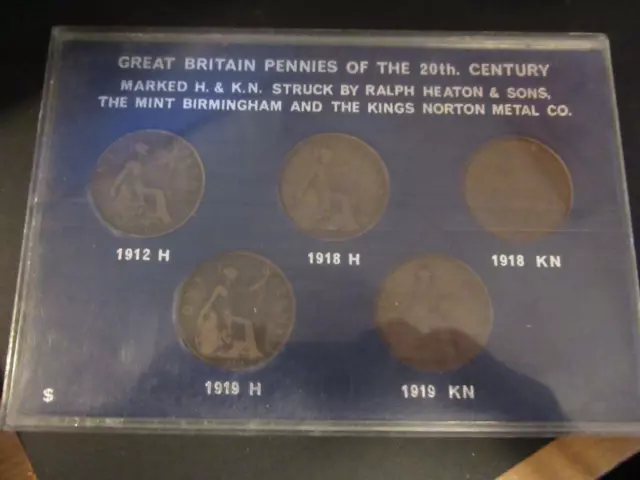 British Pennies  George V A Set Of "H" And "Kn" 1912H 1918H 1918 Kn 1919H 1919Kn