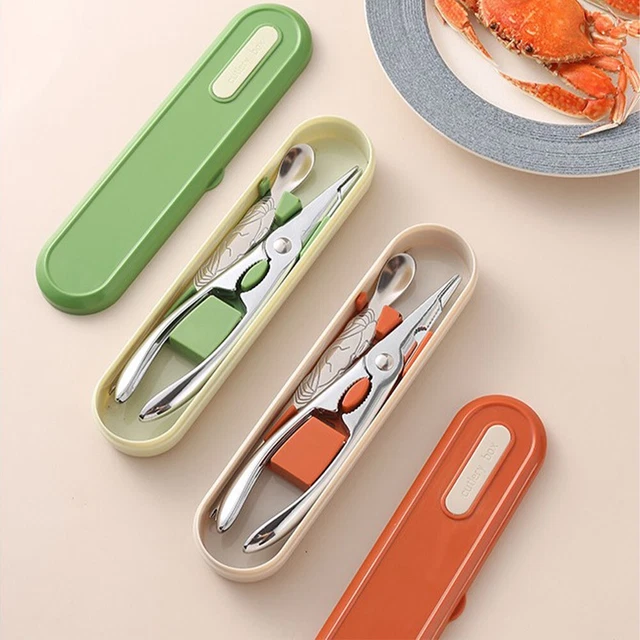 Pince Crabe Crustacés Ensemble Pince à Homard Et Crabe - 4 Pièces Acier Inoxydable - Poignée Antidérapante - Casse-Noix Fruits De Mer Ensemble Outils Fruits De Mer