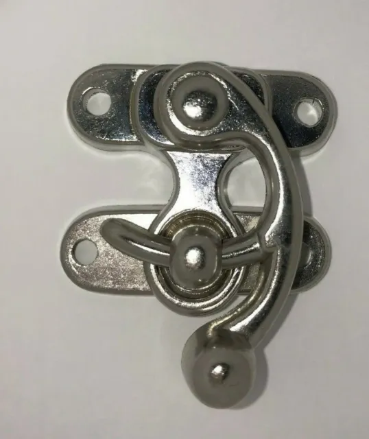 W46 ALLOY SWING CLASP LATCH, NICKEL PLATED or BRASS PLATED