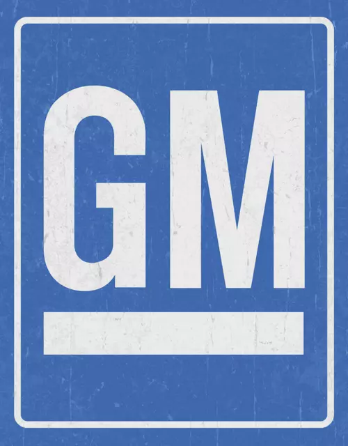 GM Logo Power Auto Dealer Service Muscle Car Garage Wall Art Décor Metal Sign