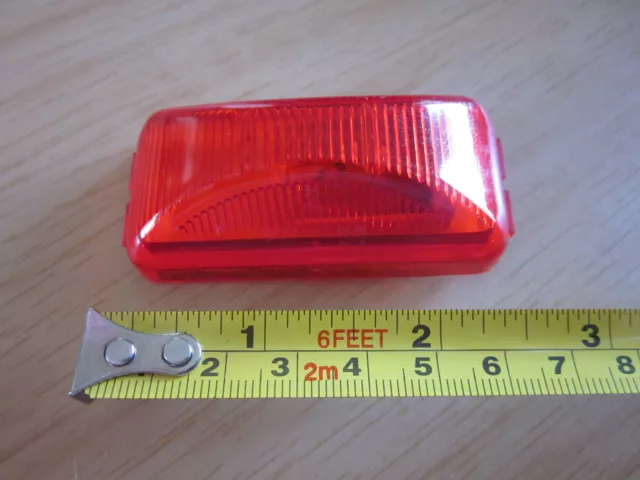 Lot of 6  1 x 2.5 Inch Red Tail Clearance Light Camper Trailer RV NOS