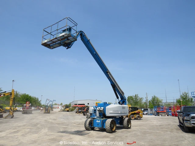 2011 Genie Z-80/60 80' 4WD Diesel Articulating Boom Lift Man Aerial bidadoo
