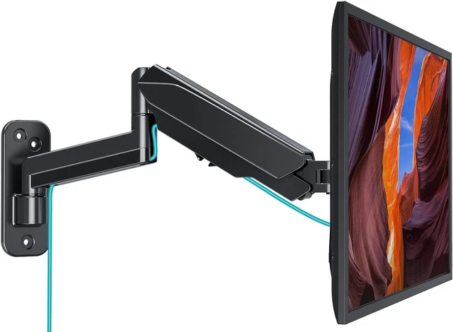 MOUNT PRO Single Monitor Wall Mount for 13 to 32 Inch Computer Screens, Gas Wall