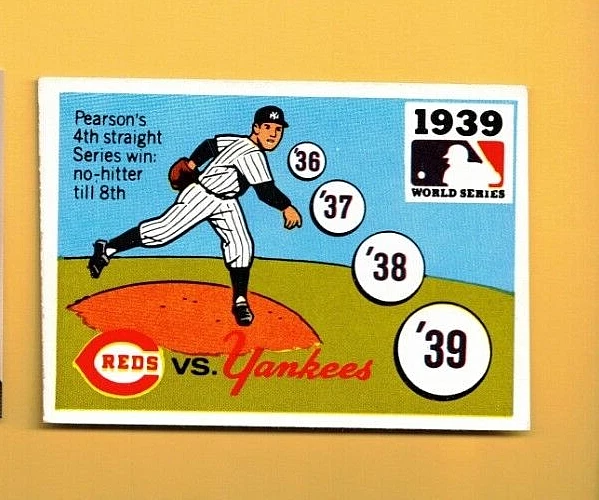1971 Fleer R.G. LAUGHLIN WORLD SERIES 1939 Yankees v. Reds #37 Black Back EXMT