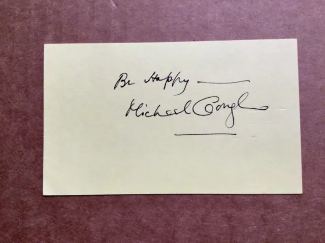 MICHAEL GOUGH (1916-2011) SIGNED AUTOGRAPHED Index Card