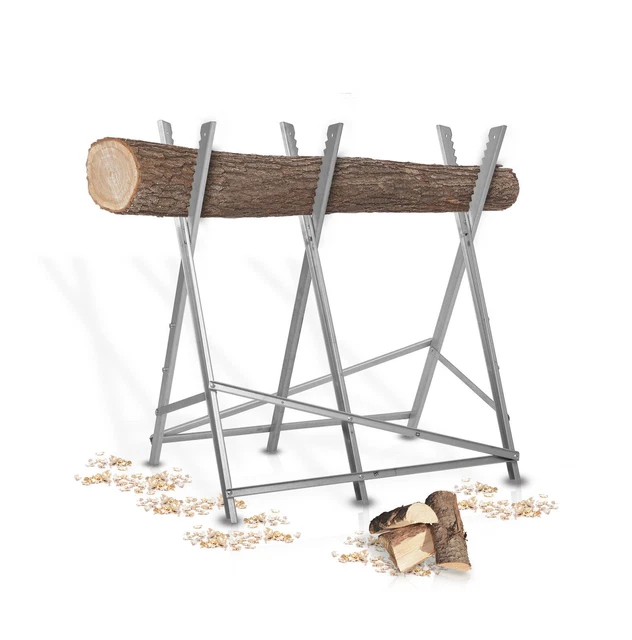 GARMIO® Sägebock Holz Schneidebock klappbar Metall Sägehilfe Brennholz