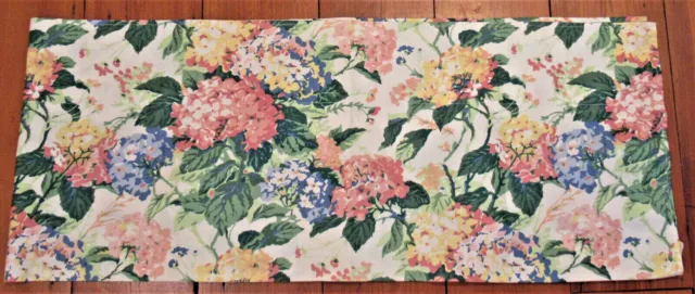 VTG Waverly Hydrangea Balloon Valance Blue Pink Yellow 76" X 15" Cottage Decor