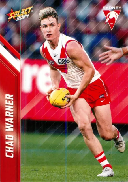 Carte AFL Select Footy Stars des Sydney Swans 2024 - Chad Warner