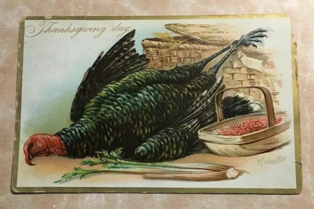 Raphael Tuck Thanksgiving Postcard c1900 Series No. 123