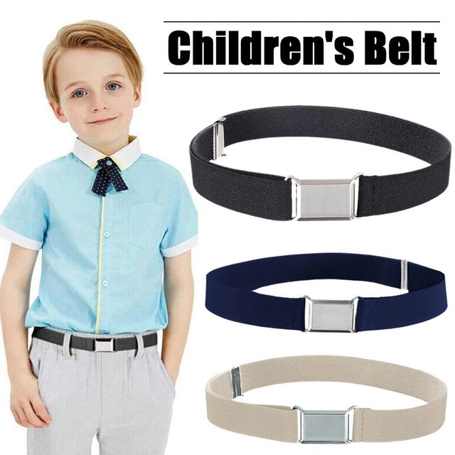 Lot De 3 Ceintures élastiques Pour Enfants - Taille Réglable 30-61 Cm - Noir, Bleu Marine, Gris - Boucle Facile