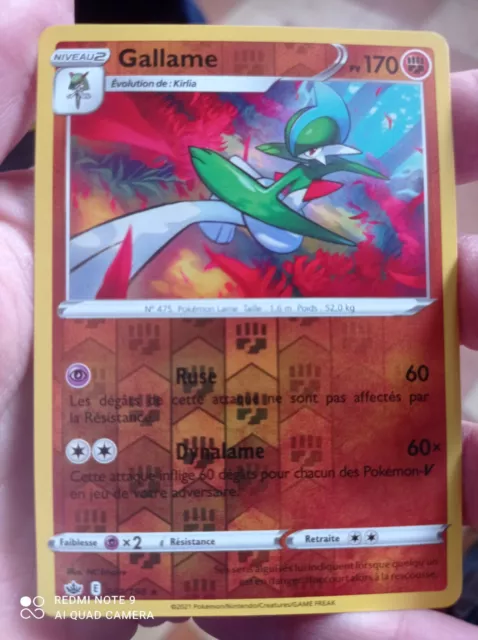 Carte pokemon Gallame rare reverse 081/198 EB06 règne de glace neuve Fr