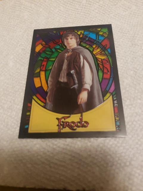 Lord of the Rings Evolution 2006 Stained Glass Card S4 Frodo  Elijah Wood