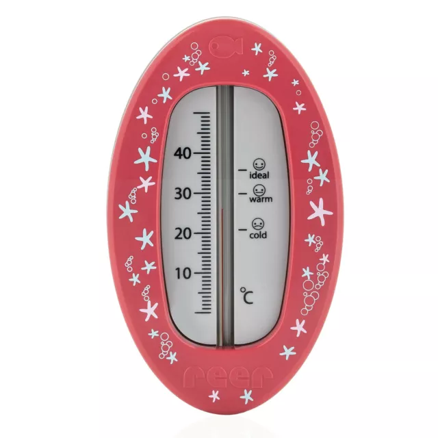 Badethermometer Thermometer Badewasser Temperaturmesser Beerenrot Oval Baby Neu