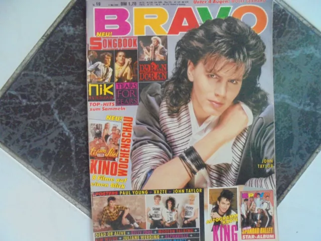 BRAVO 19/1985 TB:John Taylor!/Autogrammkarte King/Modern Talking/Duran Duran!