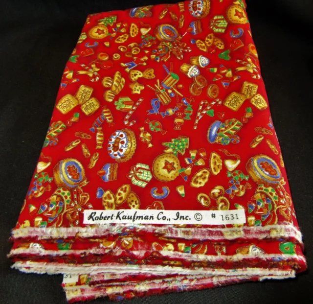"Tela de coser vintage Robert Kaufman vacaciones Navidad 108"" x 44"