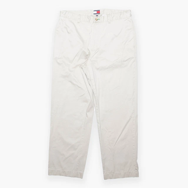TOMMY HILFIGER pantaloni beige regolari tessuti dritti W34 L30