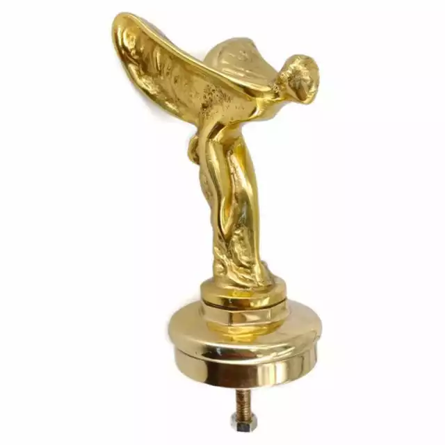 Rolls Royce car statue flying lady brass emblem 16 cm Spirit Ecstasy bolt base B