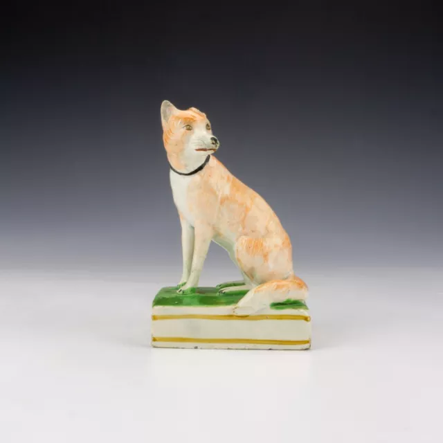 Antique Staffordshire Pottery - Pearlware Fox Figure - Slight Damage But Rare..