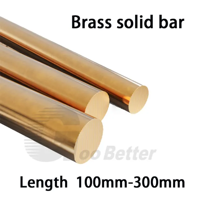 Brass Round Solid Bar Rod Length 100-300mm Dia10mm 12mm 13mm 14mm 15mm 20mm-50mm