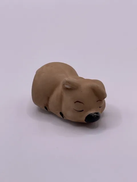 Vintage Adorable Miniature Sleeping Pig Ceramic Tiny Figurine Piggy ****