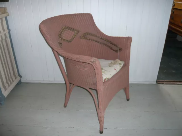 Lloyd Loom Looms Lesesessel Schemel Stuhl Flechtsessel Loft Sessel Armlehnstuhl