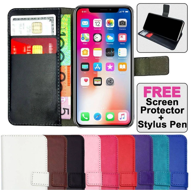 NEW Premium Flip Wallet Case Leather Card Slot GEL Cover For iPhone X XR XS MAX