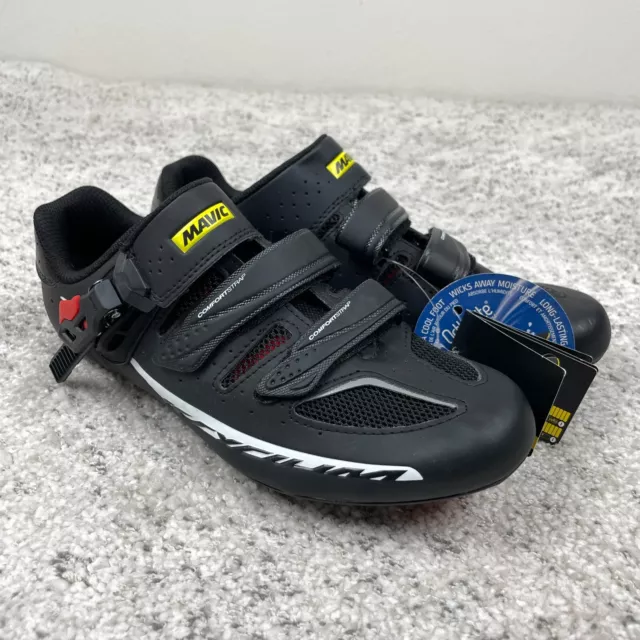 Mavic Cycling Shoes Size 7 Ksyrium Elite II Black Strap Carbon Comp Ortholite