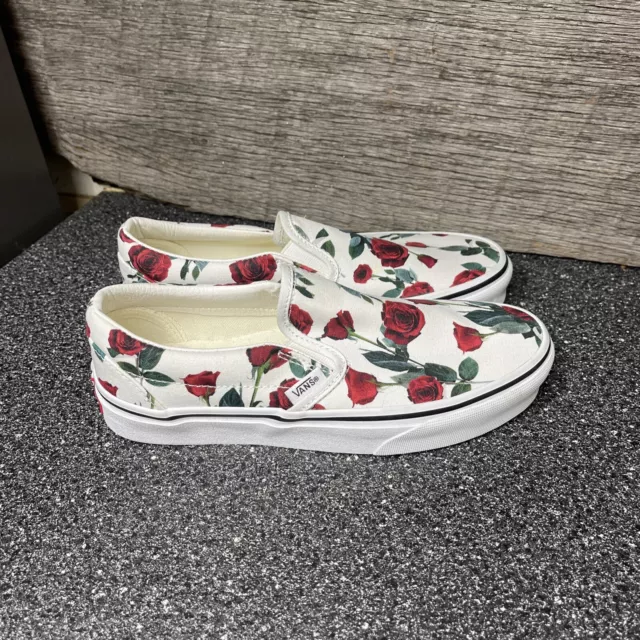 VANS Classic Slip On Women's US Size 6.5 Floral Roses Sneakers 500714