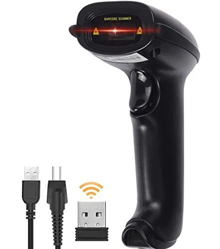Barcode Scanner Wireless QR Code Scanner Support Screen 1D 2D Scan, Handheld