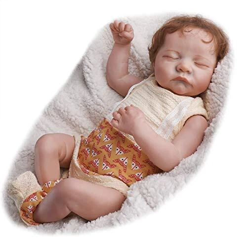 Lifelike RebornBaby Dolls Girls [Washable & Poseable] Full Vinyl Body Yellow