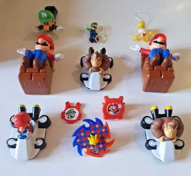 LOT 11 FIGURINES Super Mario Bros Kart Luigi Yoshi Donkey Kong Voiture  Figure EUR 24,00 - PicClick FR