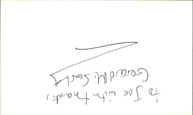 GERARD MCSORLEY MICHAEL COLLINS Signed 3"x5" Index Card