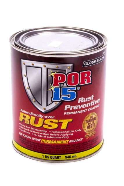 Por-15 45004 Rust Preventive - Gloss Black 1 Quart