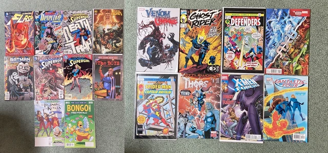 18 Marvel & Dc Comic Book Graphic Novel Lot Flash Batman Superman Spider-Man