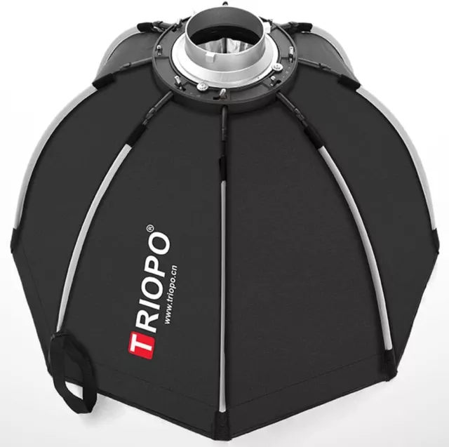 TRIOPO K2 90cm Foldable Octagon Softbox Bowens Mount Upgraded Bowen Mount+ Grid 3