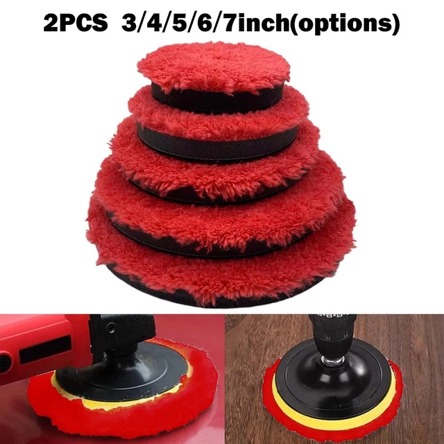 2 Pcs/Set 3/4/5/6/7 Microfiber Polishing Pad For Car Body Polishing Wheels