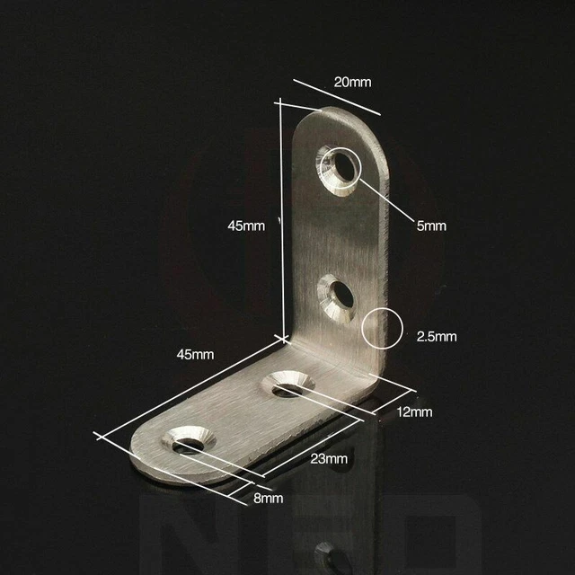 10 Pcs/lot Stainless Steel Full Metal Rigid Corner Bracket Fastener DIY Woodwork