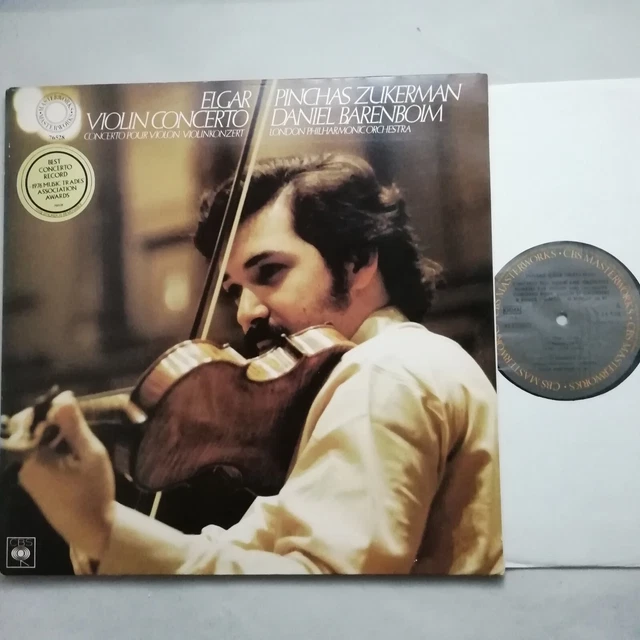 CBS LP 76528 Elgar Violin Concerto / Zukerman / Barenboim / LPO EUR
