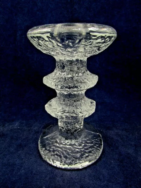 Iittala Finland Festivo Glass Candlestick Candle Holder Timo Sarpaneva 2 Ring