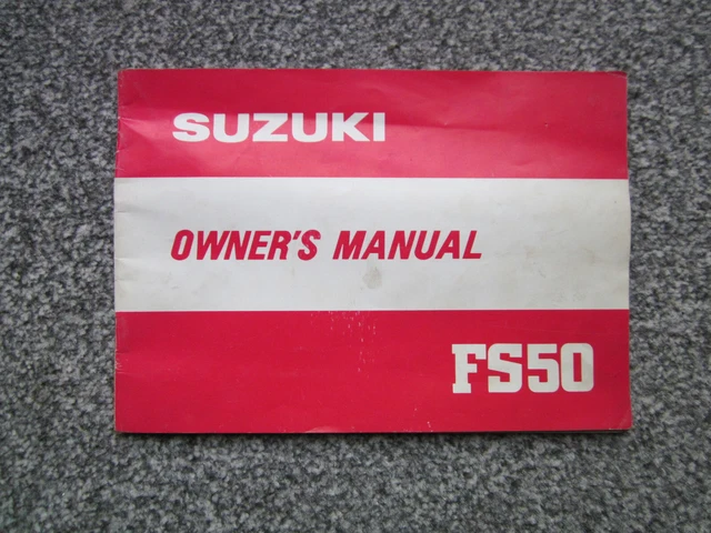 Suzuki FS50 Owners Handbook