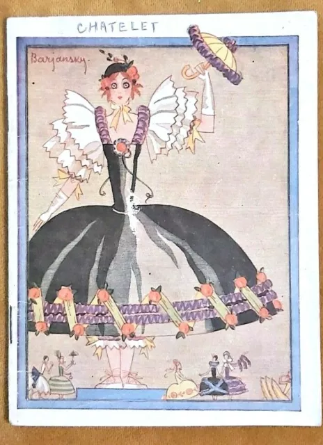 Programme de Théâtre du CHATELET de 1933 34 V BARJANSKY Rose de France M LEHMANN