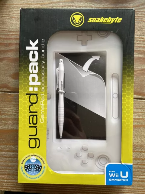 Nintendo Wii U - Gamepad bianco Snakebyte confezione accessori custodia in silicone - Regno Unito