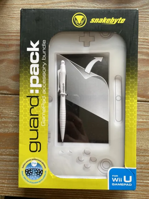 Nintendo Wii U - Snakebyte White Gamepad Silicone Sleeve Accessory Pack - UK