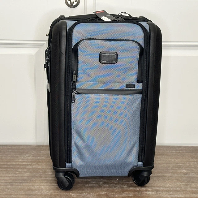 Tumi Alpha 3 International Dual Access 4 Wheel Carry-On Storm Blue *RARE COLOR*